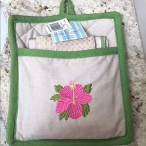 Hibiscus Flower Pot Holder Set